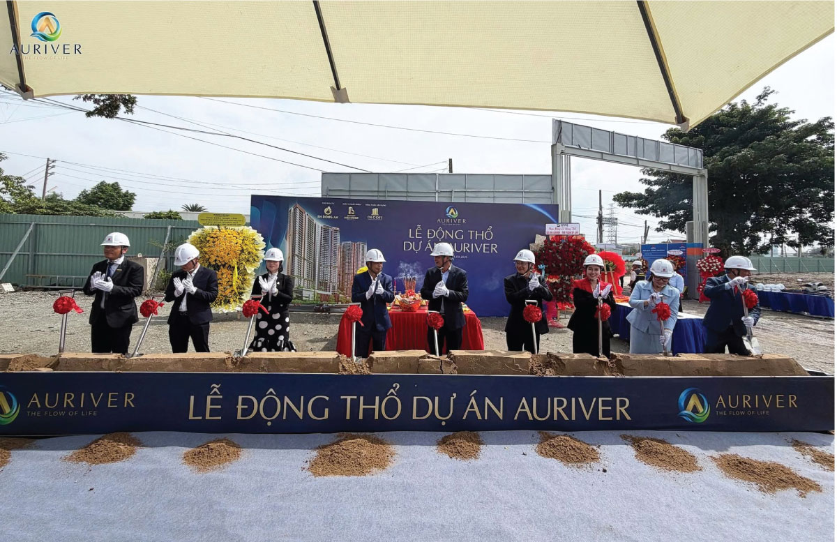 Hình ảnh lễ động thổ dự án auriver