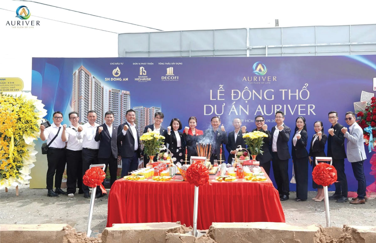 Hình ảnh lễ động thổ dự án auriver